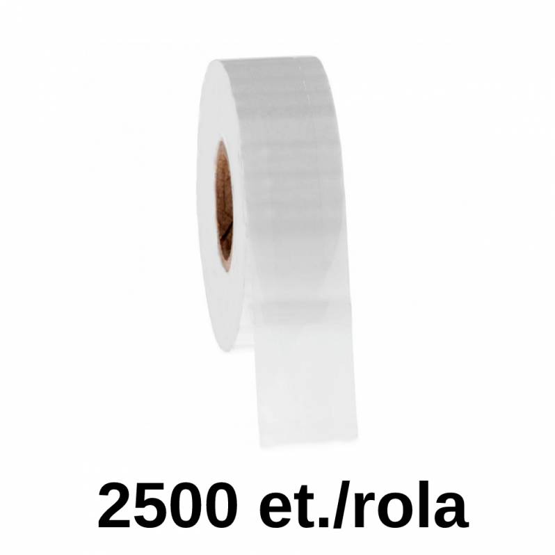 Rola etichete de plastic ZINTA albe 40x16mm, 2500 et./rola