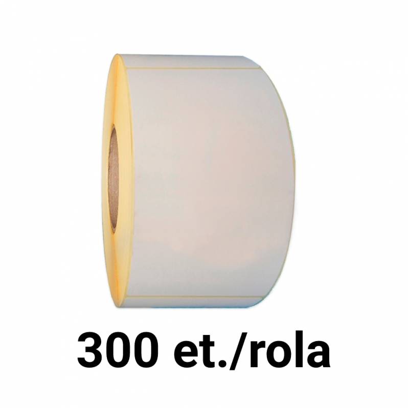Rola etichete semilucioase ZINTA 75x210 mm, perfor gap, 300 et./rola