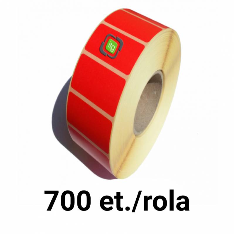 Rola etichete termice ZINTA rosii 58x43mm, 700 et./rola