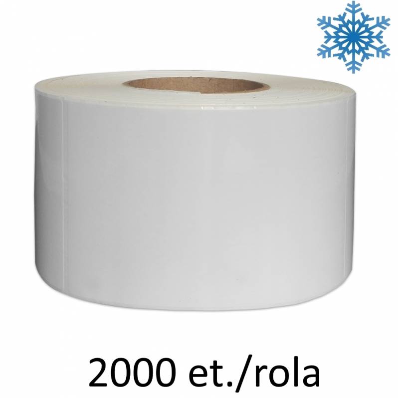 Rola etichete de plastic ZINTA albe 30x20mm, pentru congelate, 2000 et./rola