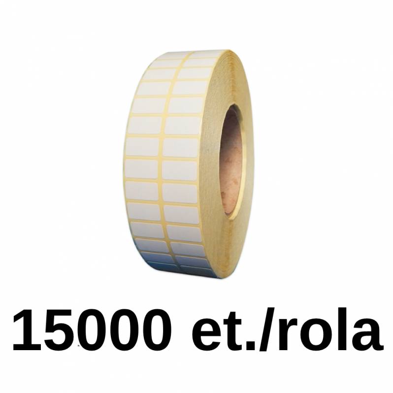 Rola etichete semilucioase ZINTA 31x22mm, 2 etichete/ rand, 15.000 et./rola