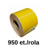 Rolle halbglänzender ZINTA-Etiketten gelb 100x39mm, 950 Stück/Rolle
