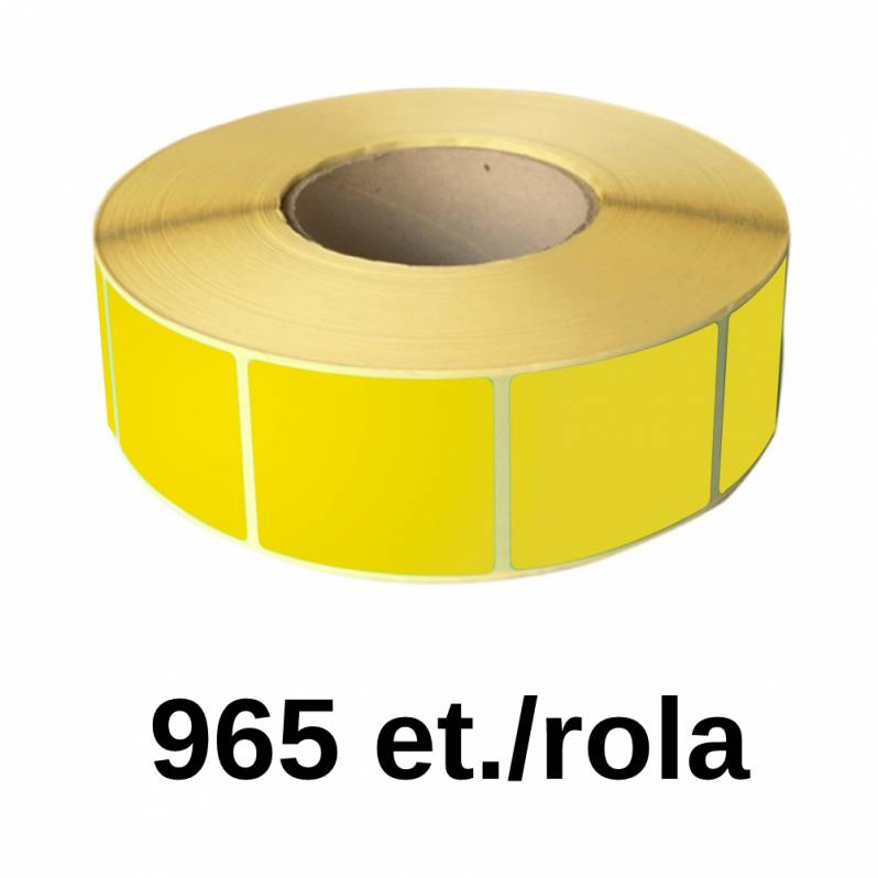 Rola etichete termice ZINTA galbene 100x39mm, 965 et./rola