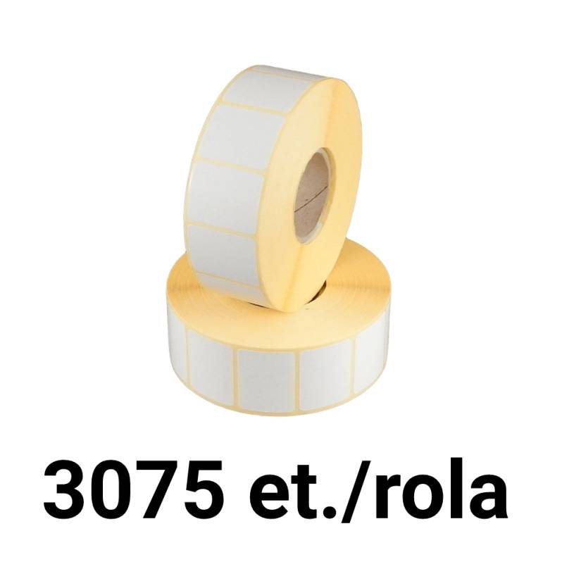 Rola etichete semilucioase ZINTA 32x10mm, personalizare plaja coduri EAN13, 3075 et./rola, laser