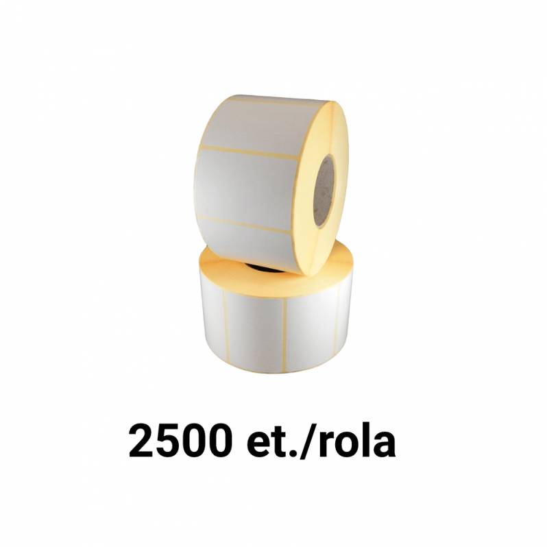 Rola etichete semilucioase ZINTA 100x70mm, Liner cu Perfor , 2500 et./rola