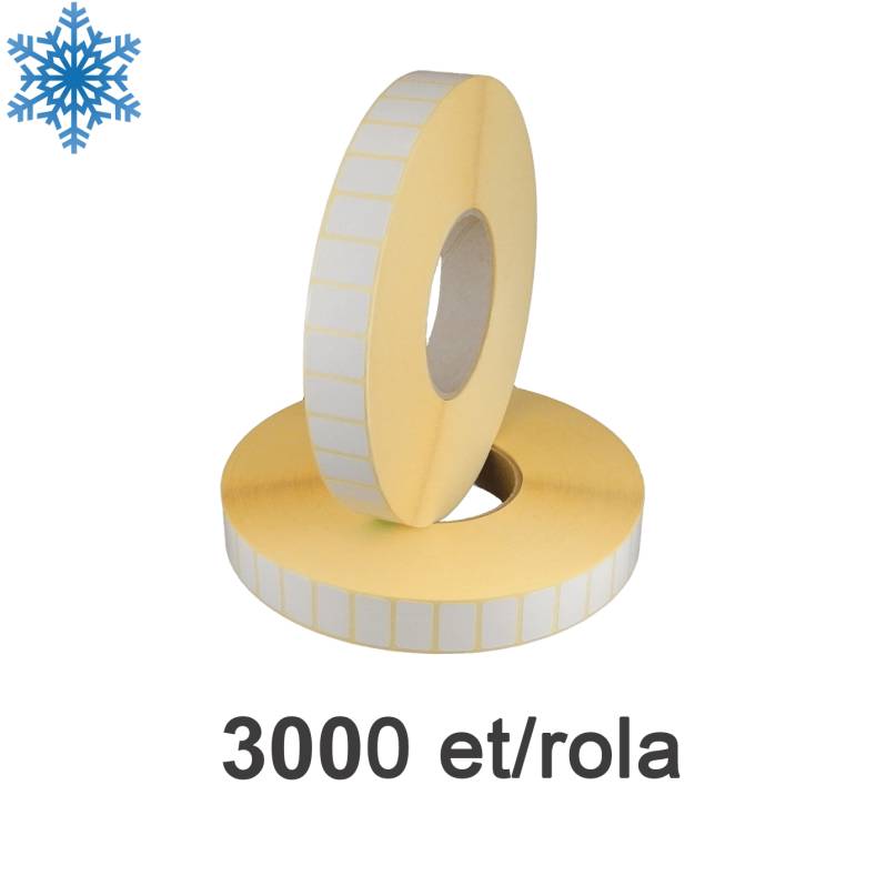 Rola etichete termice ZINTA 30x15mm, pentru congelate, 3000 et./rola