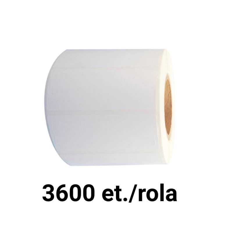 Rola etichete de plastic ZINTA 80x40mm - PERSONALIZARE BIOSINTEX, 3600 et./rola