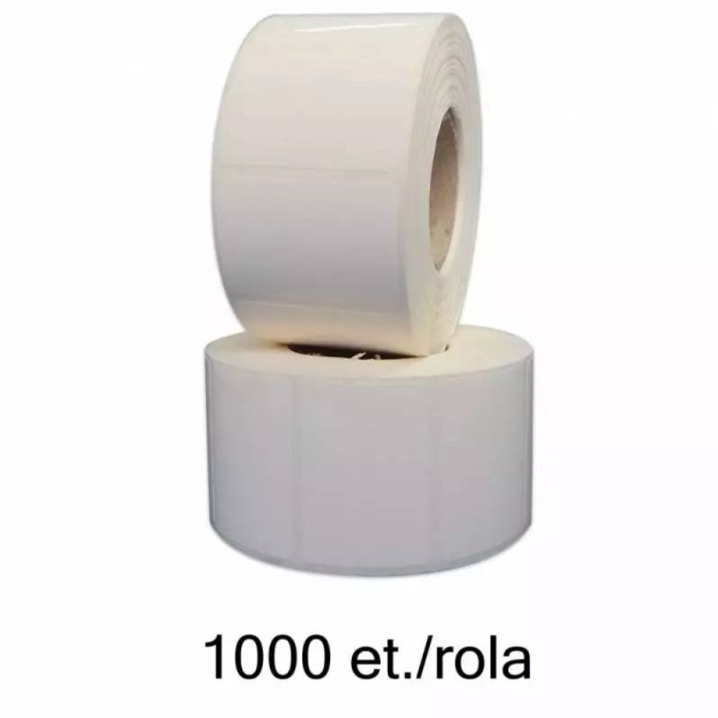 Rola de etichete BOPP ZINTA albe 40x40mm, 1000 et./rola