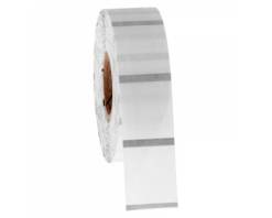 ZINTA BOPP transparente Etikettenrolle, 80x120mm, 450 Etiketten/Rolle, Black-Mark