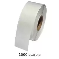 Rola etichete de plastic ZINTA transparente rotunde 35mm, black mark, 5500 etichete/rola
