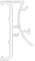Schiene für ESL Zkong, PVC, 20,3x36,5mm